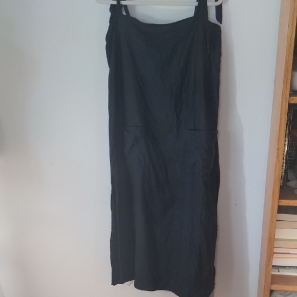 Reformation Elliot Navy Midi Dress with Tie Straps - Picture 4 of 6